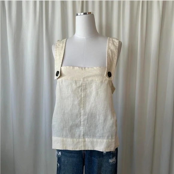 NWT Everlane Apron Linen Tank size 8. - Picture 2 of 8